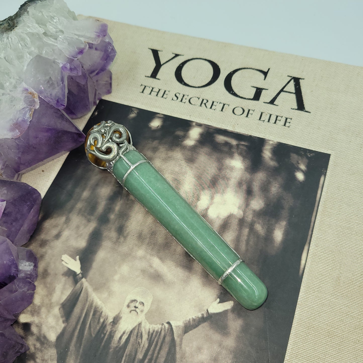 Excluive Wand - Om ( Tiger eye/ Aventurine)