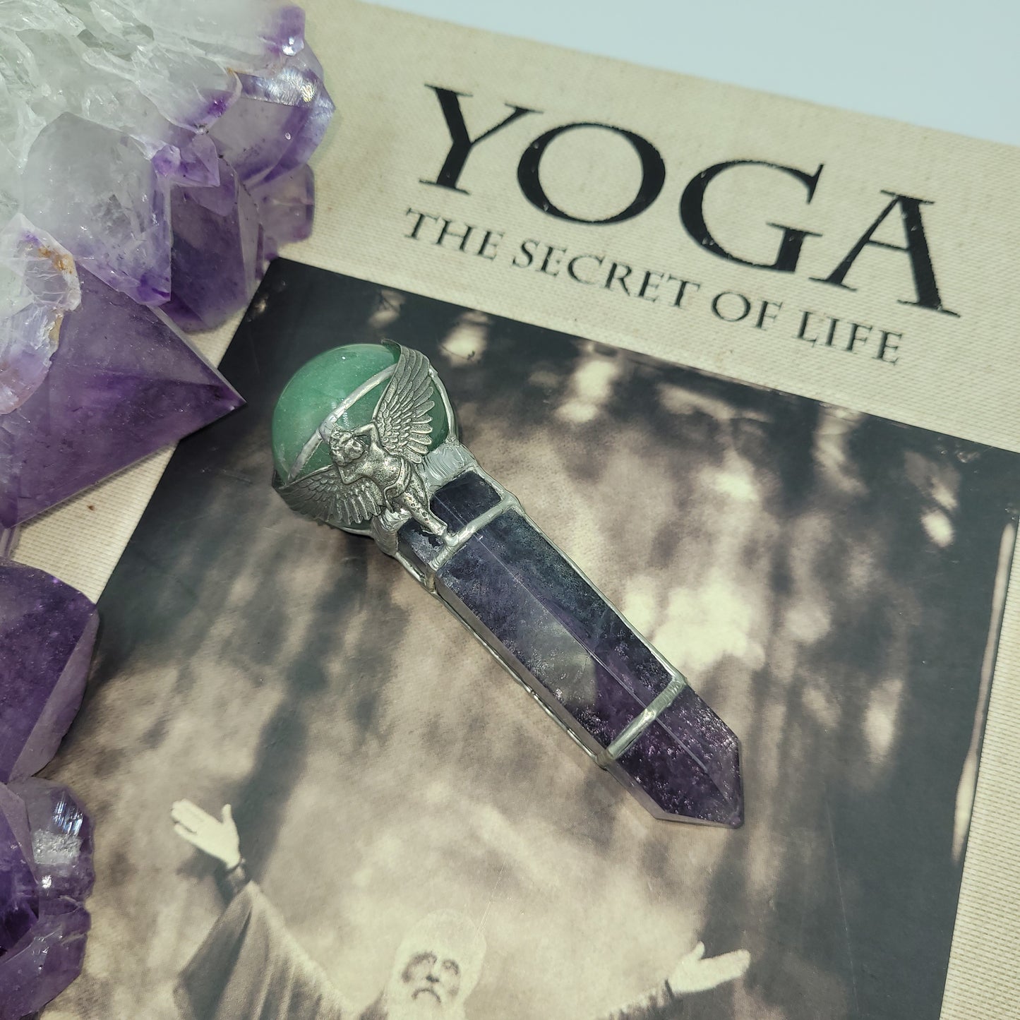 Exclusive Wand - Angel ( Aventurine / Flourite)