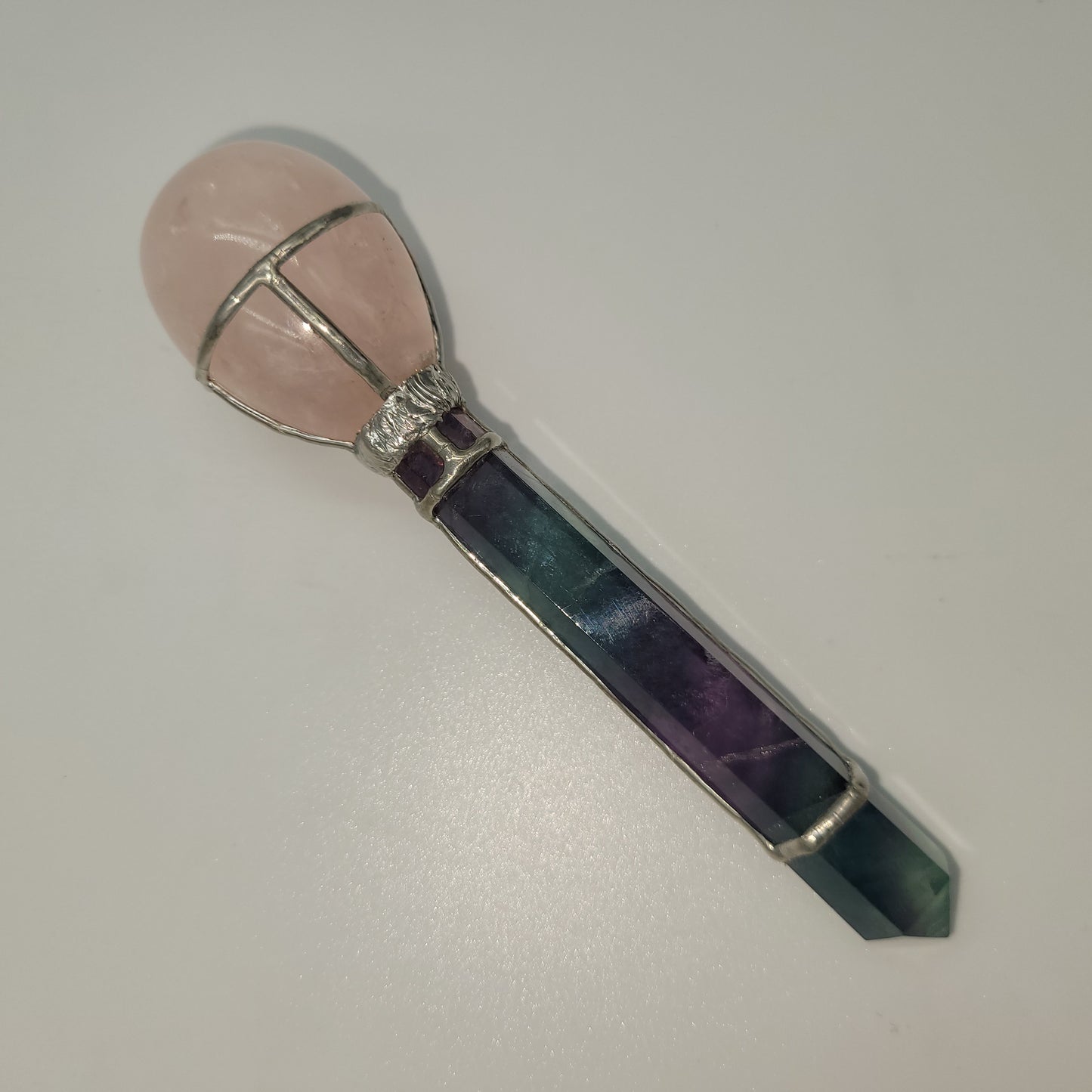 Exclusive Wand - Om ( Rose Quartz/ Flourite)