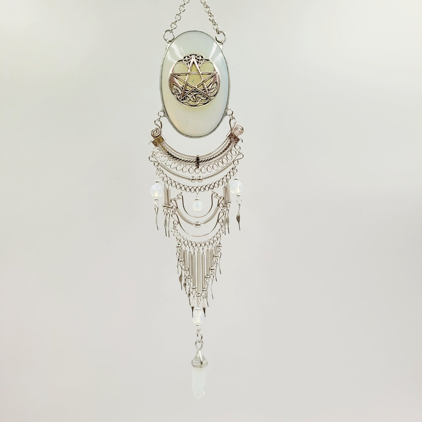 Opalite Hanging Oval / Pentagram