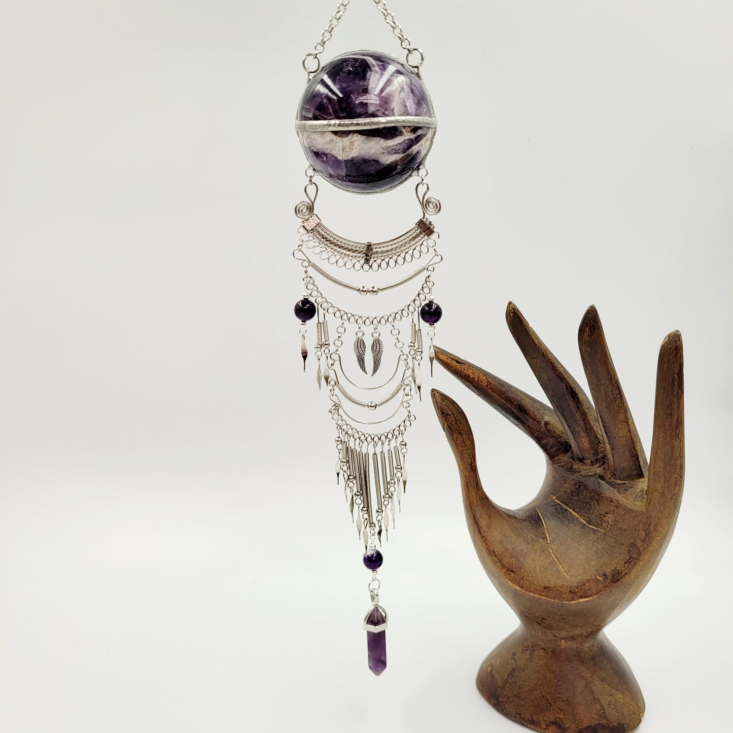 Amethyst Hanging Sphere / Angel