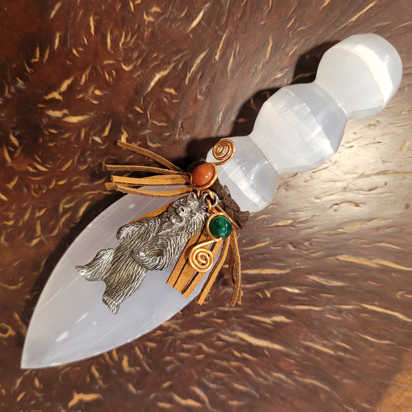 Selenite Sword Small/ Bear
