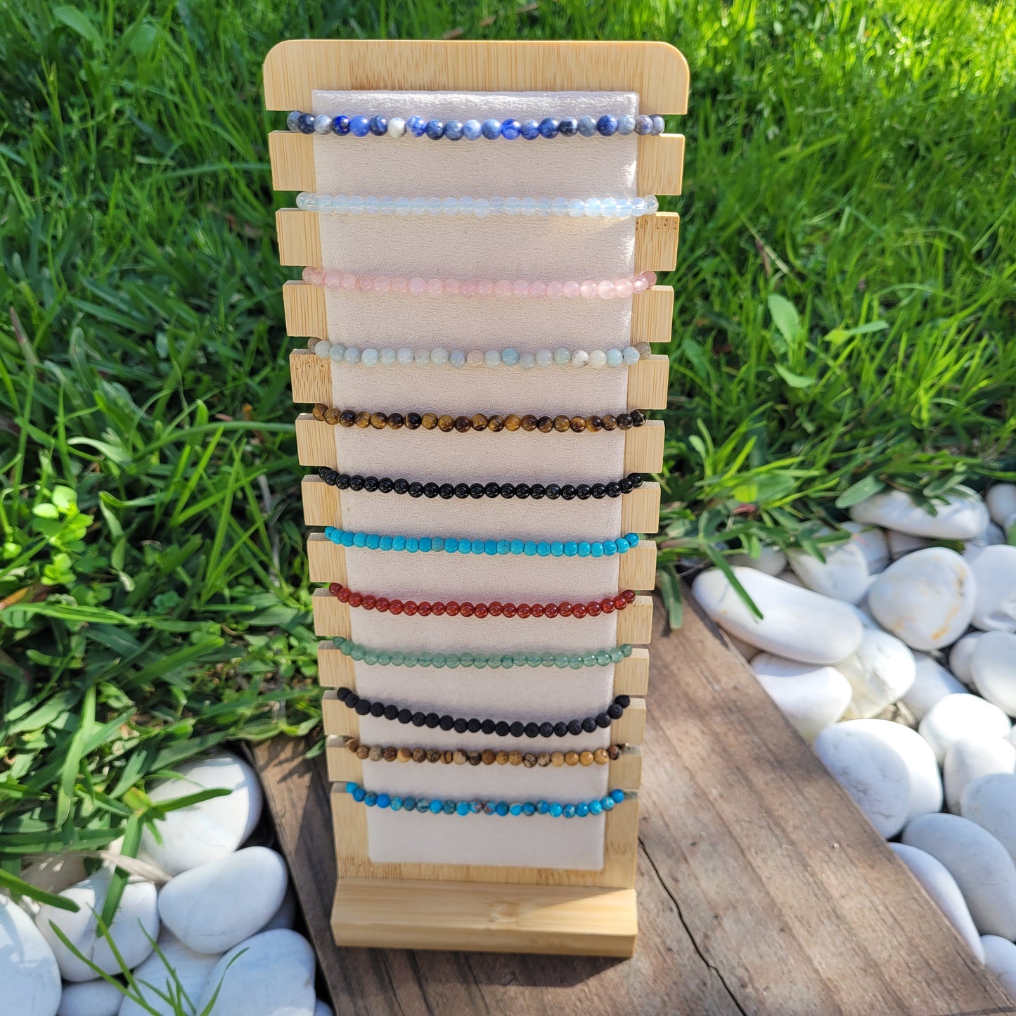 Bracelets 4mm Stones/ Sodalite