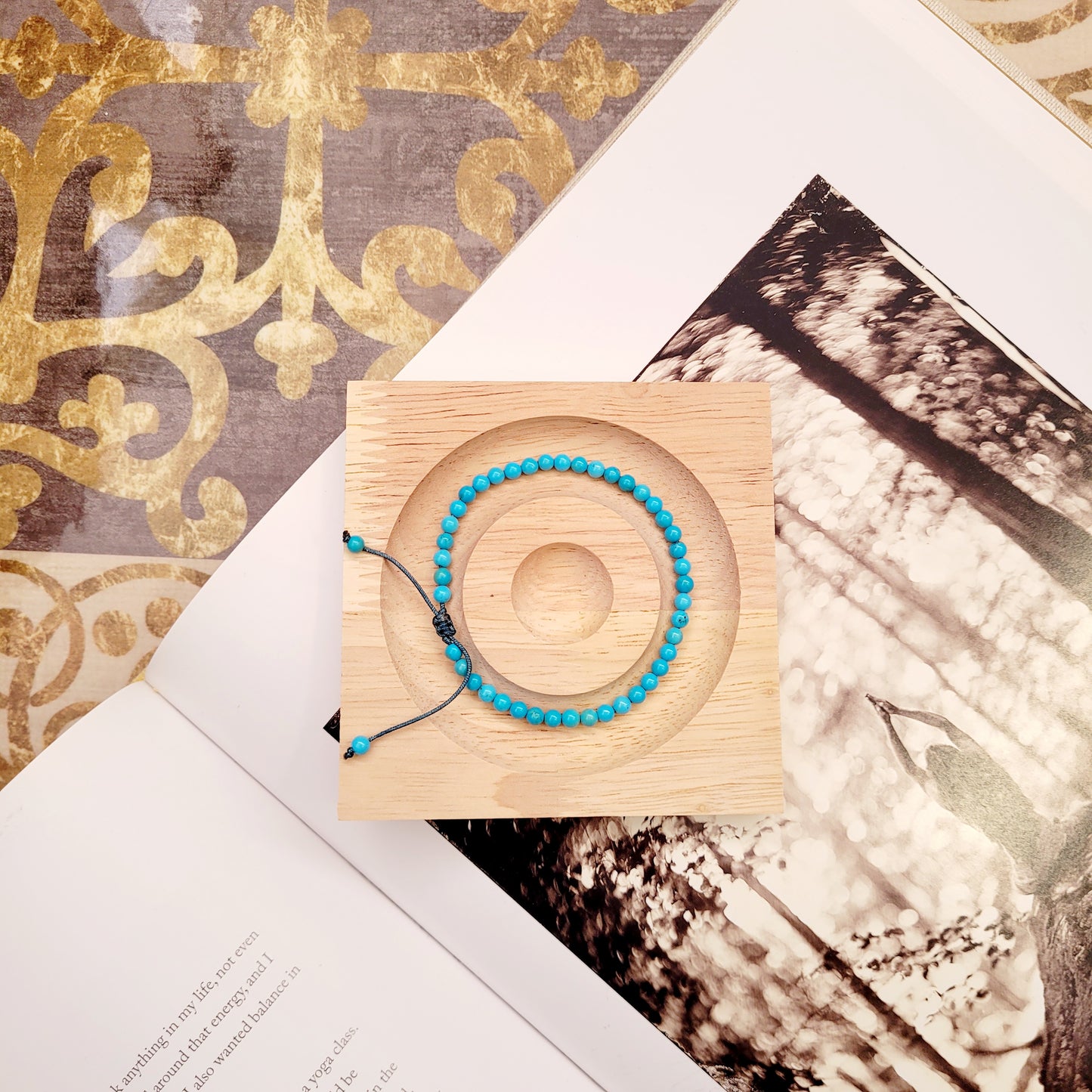 Bracelets 4mm Stones/ Turquoise