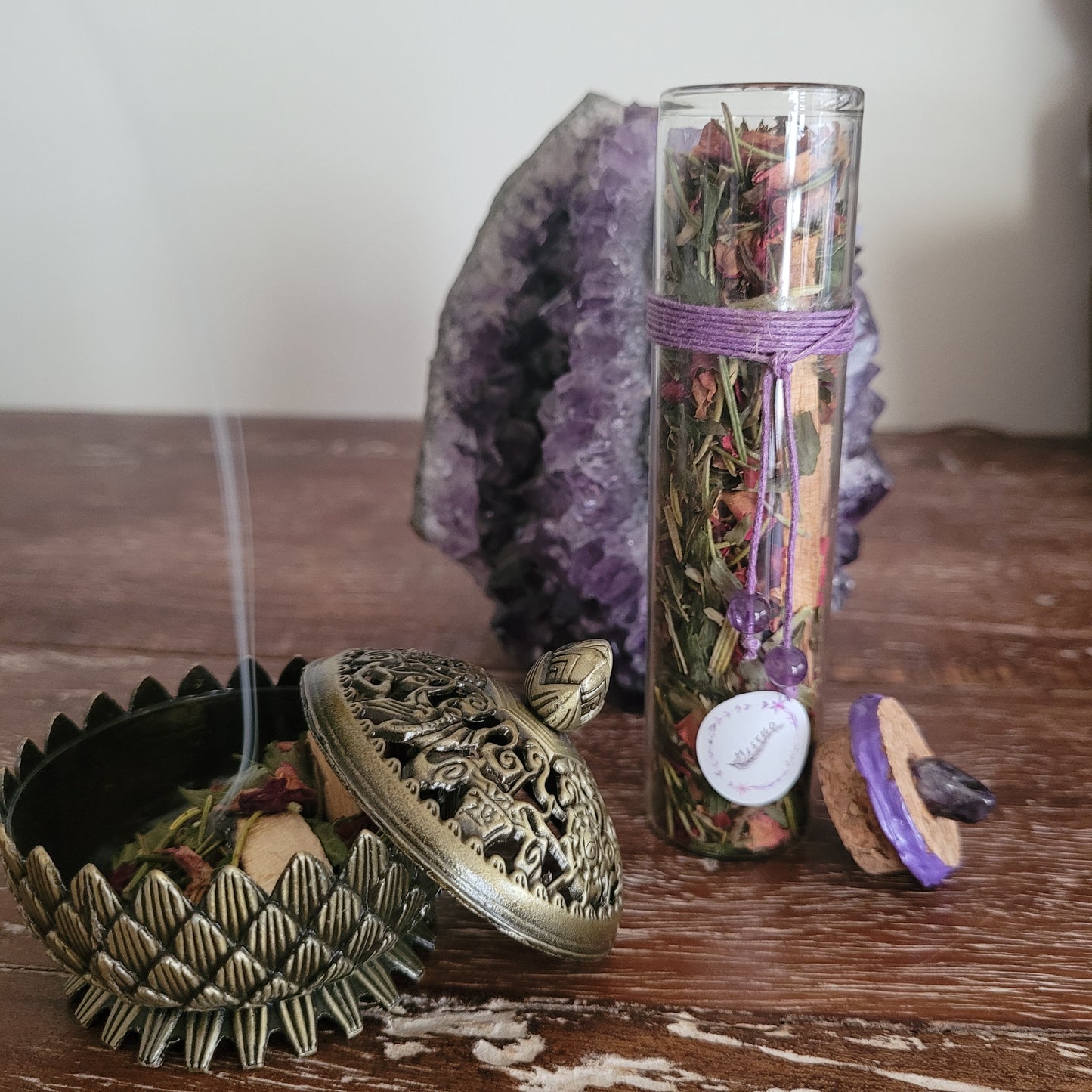 Smudge Tube Floral Full Moon Ritual