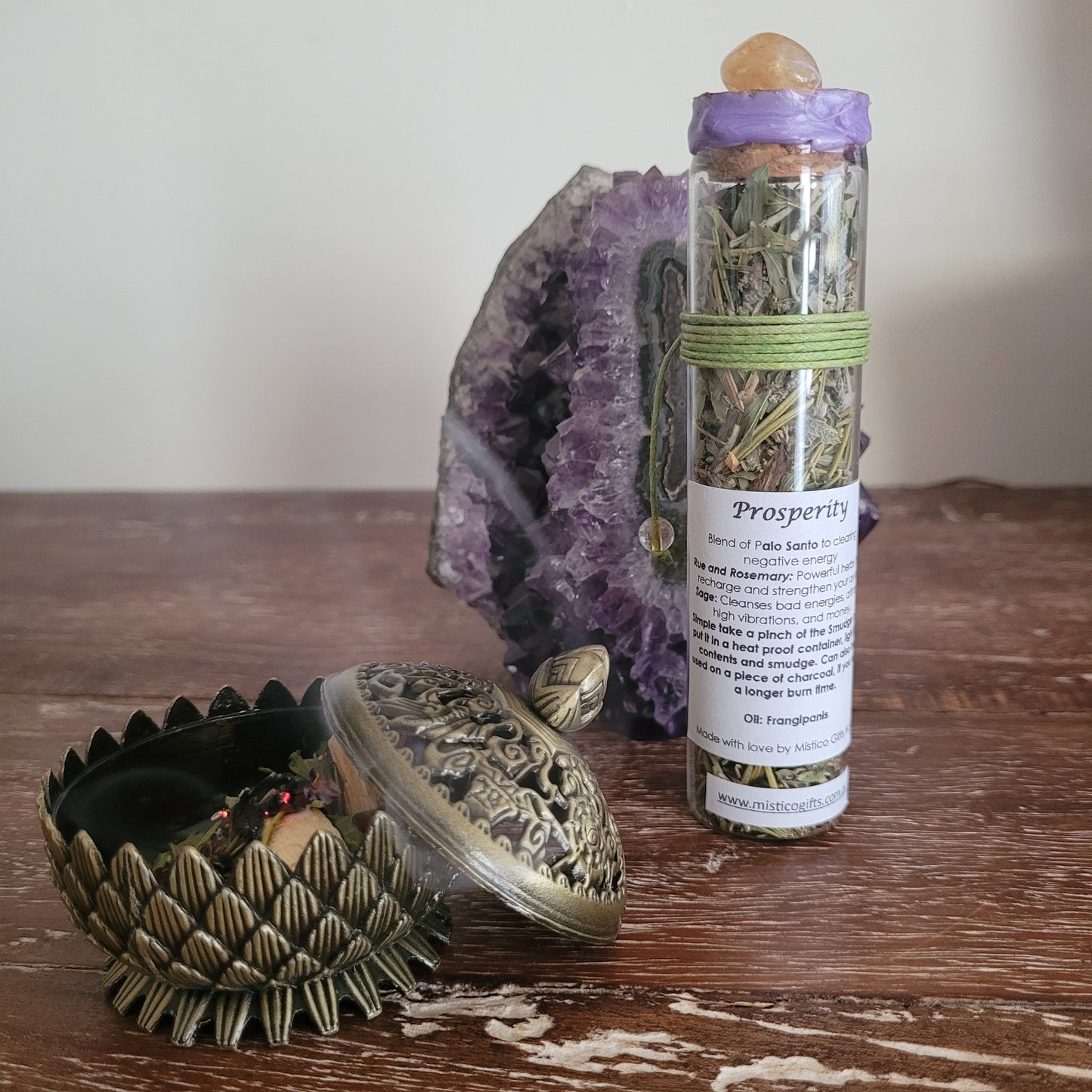 Smudge Tube Floral Prosperity