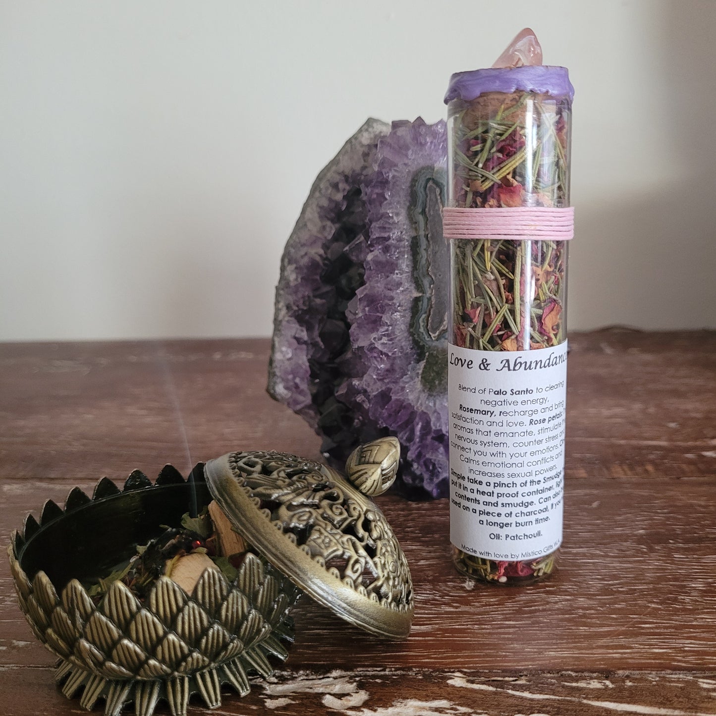 Smudge Tube Floral Love & Abundance