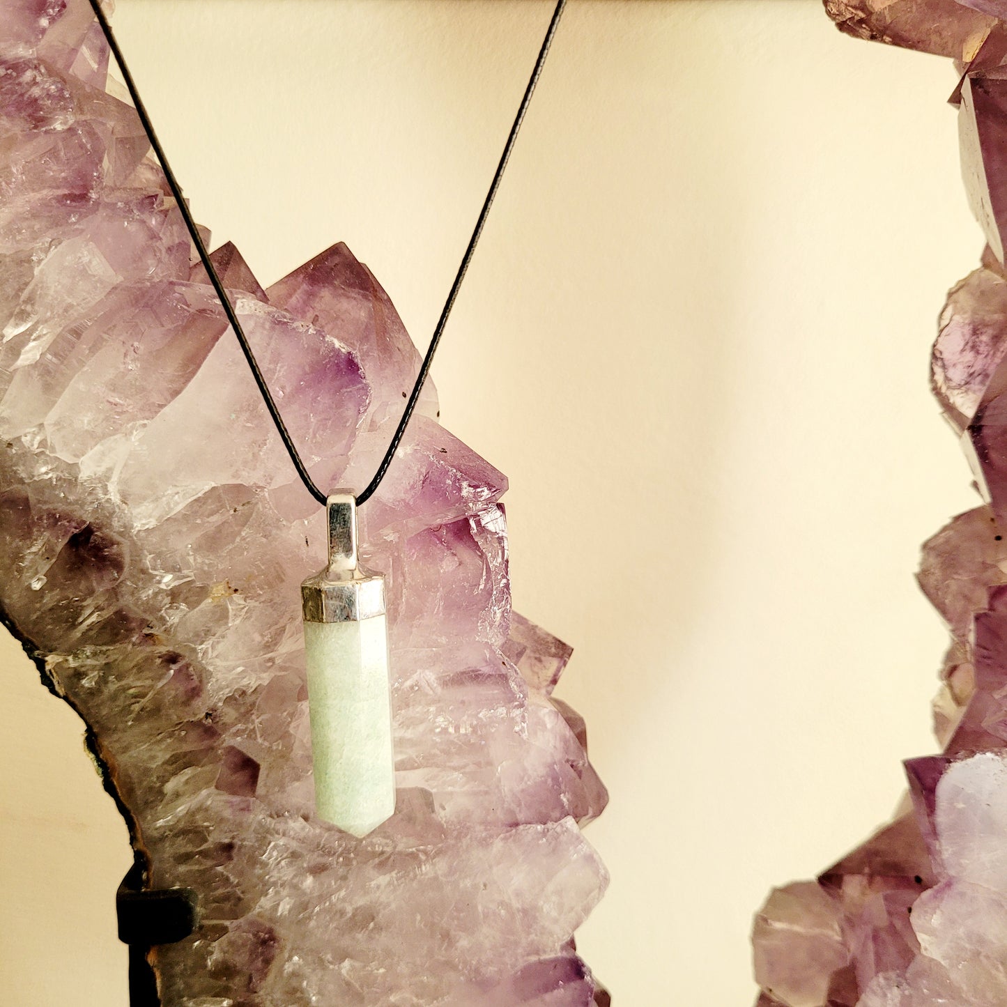 Aventurine Crystal Point Necklace