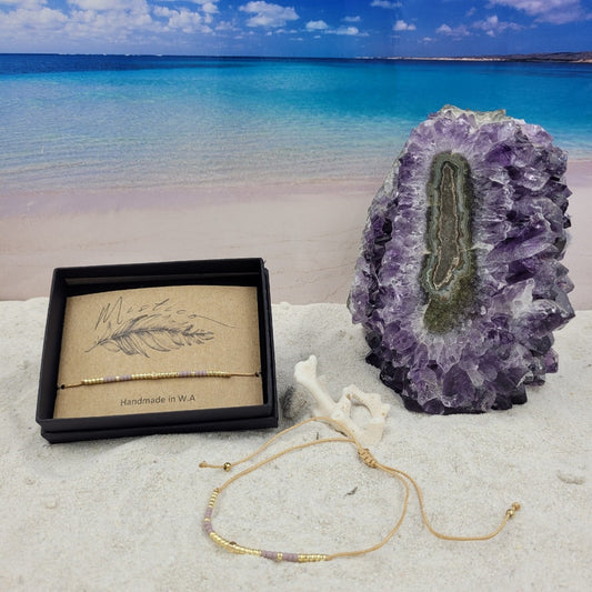 Beads Anklets -Purple