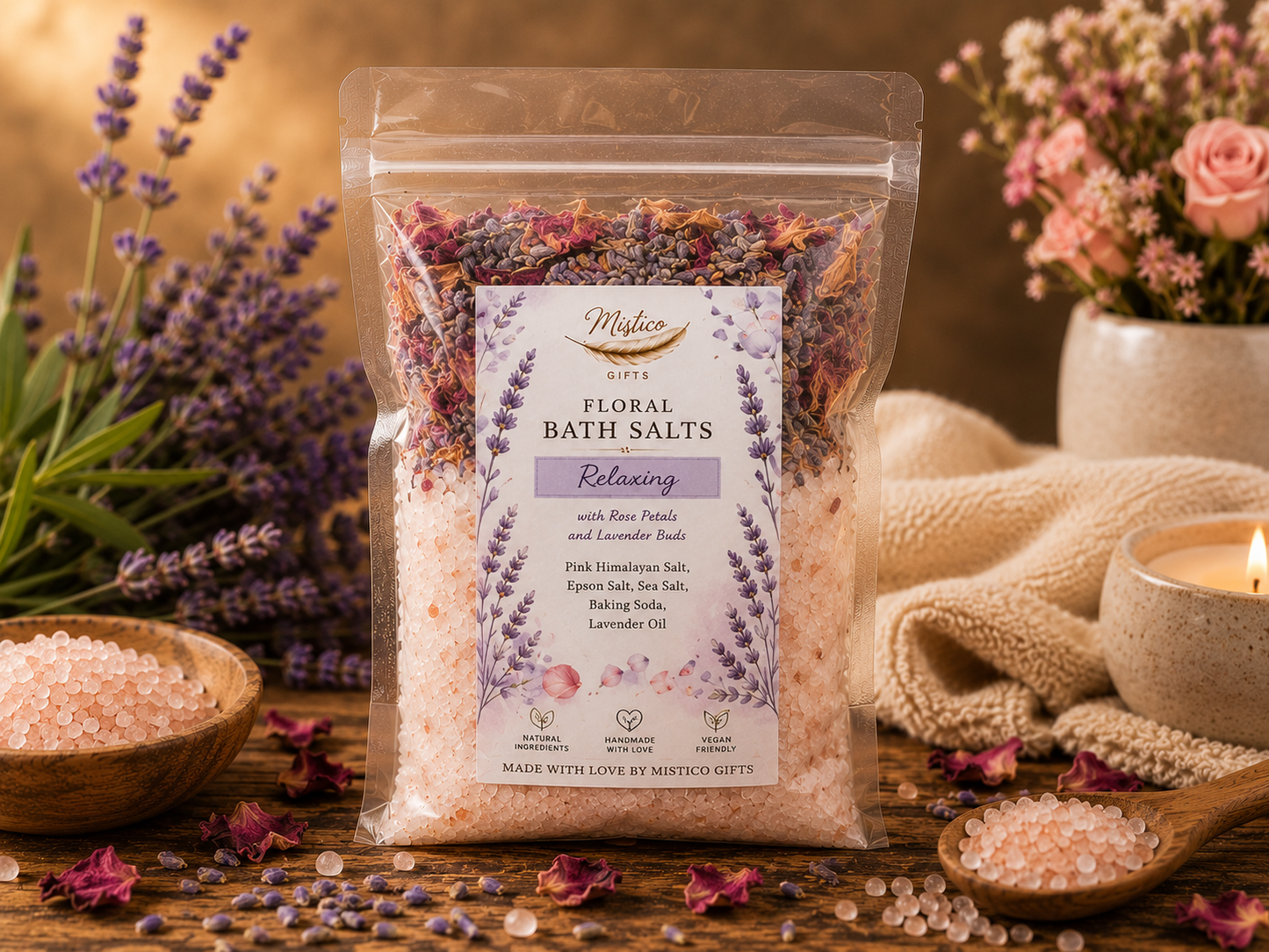 Floral Bath Salts Sachet / Relaxing