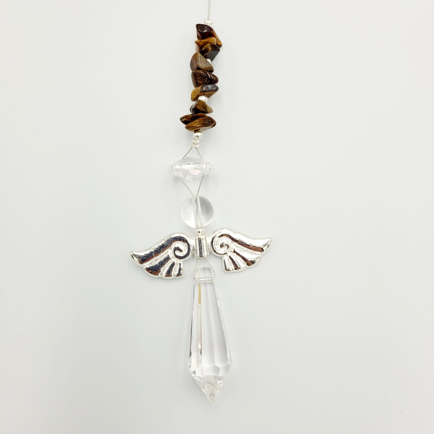Angel long Crystal Charm Suncatcher large wings