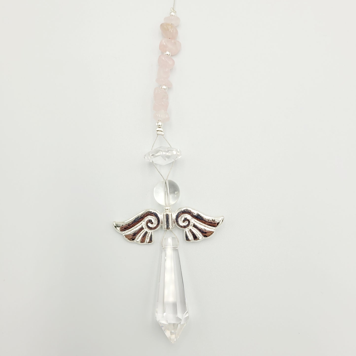Angel long Crystal Charm Suncatcher large wings