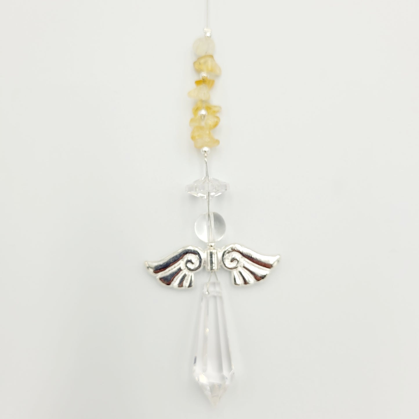 Angel long Crystal Charm Suncatcher large wings