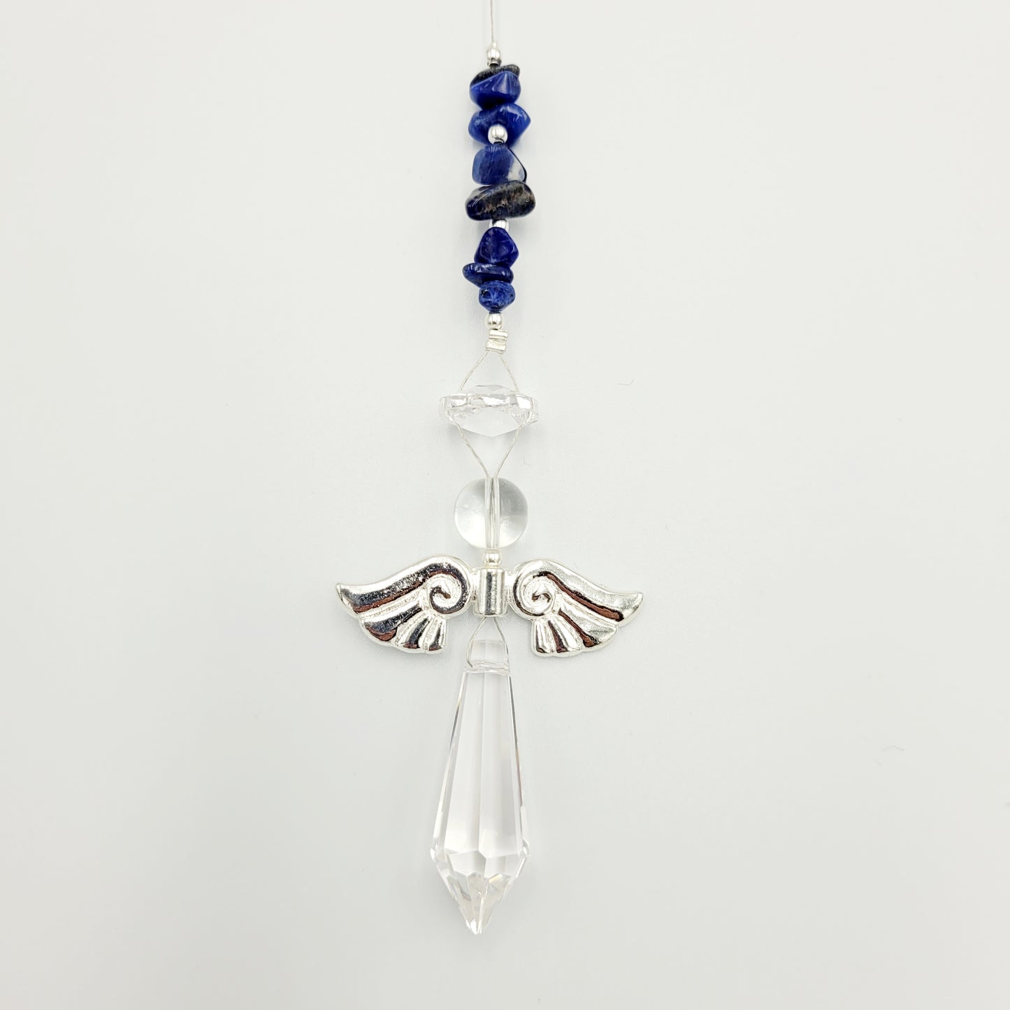 Angel long Crystal Charm Suncatcher large wings