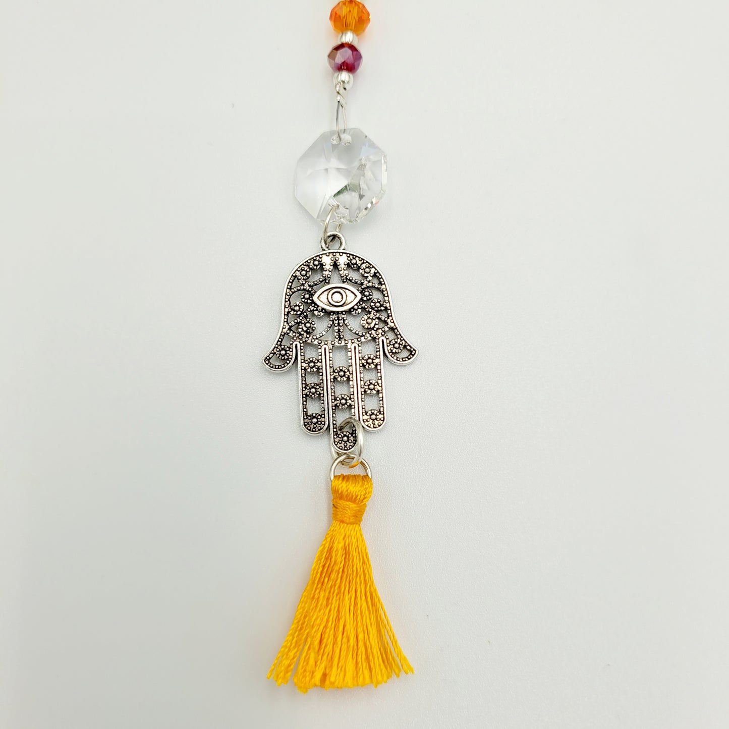 Small Hamsa Chakra Balance Crystal Charm Suncatcher