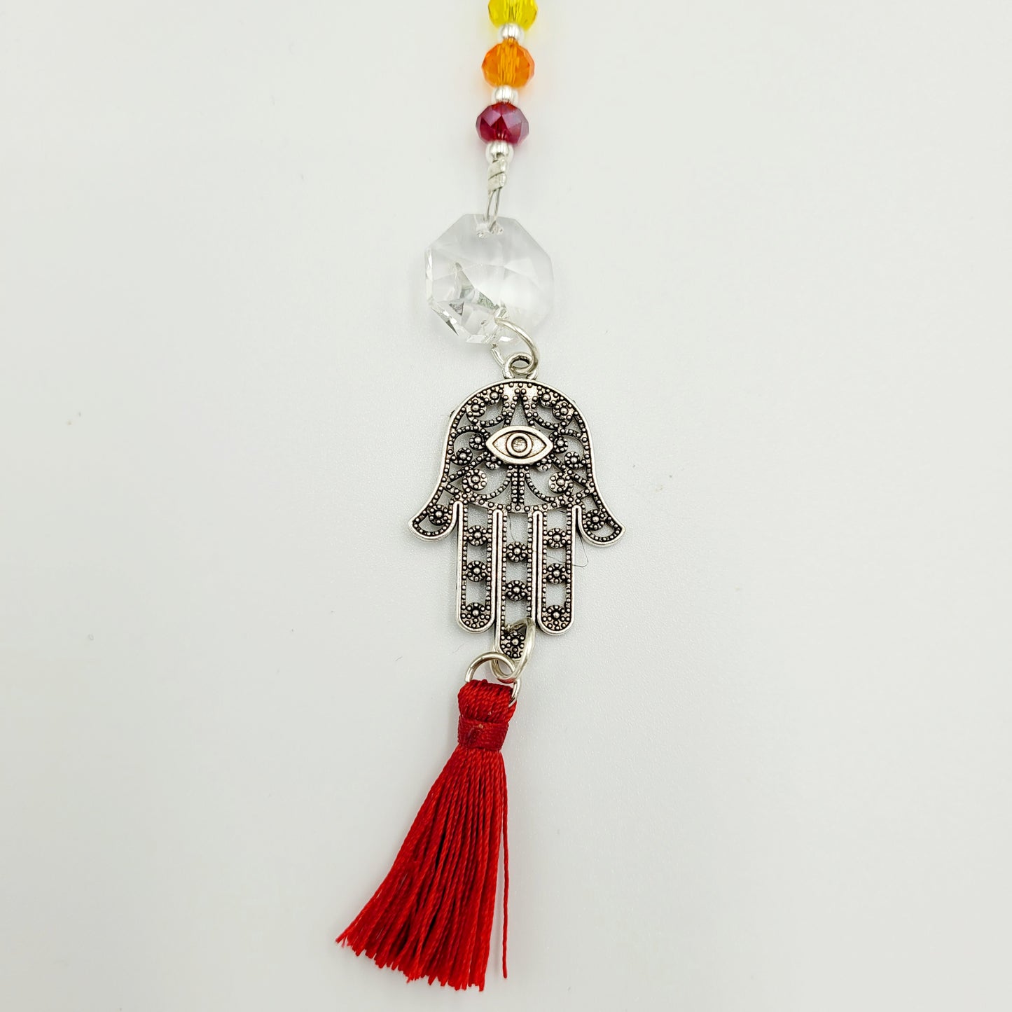 Small Hamsa Chakra Balance Crystal Charm Suncatcher