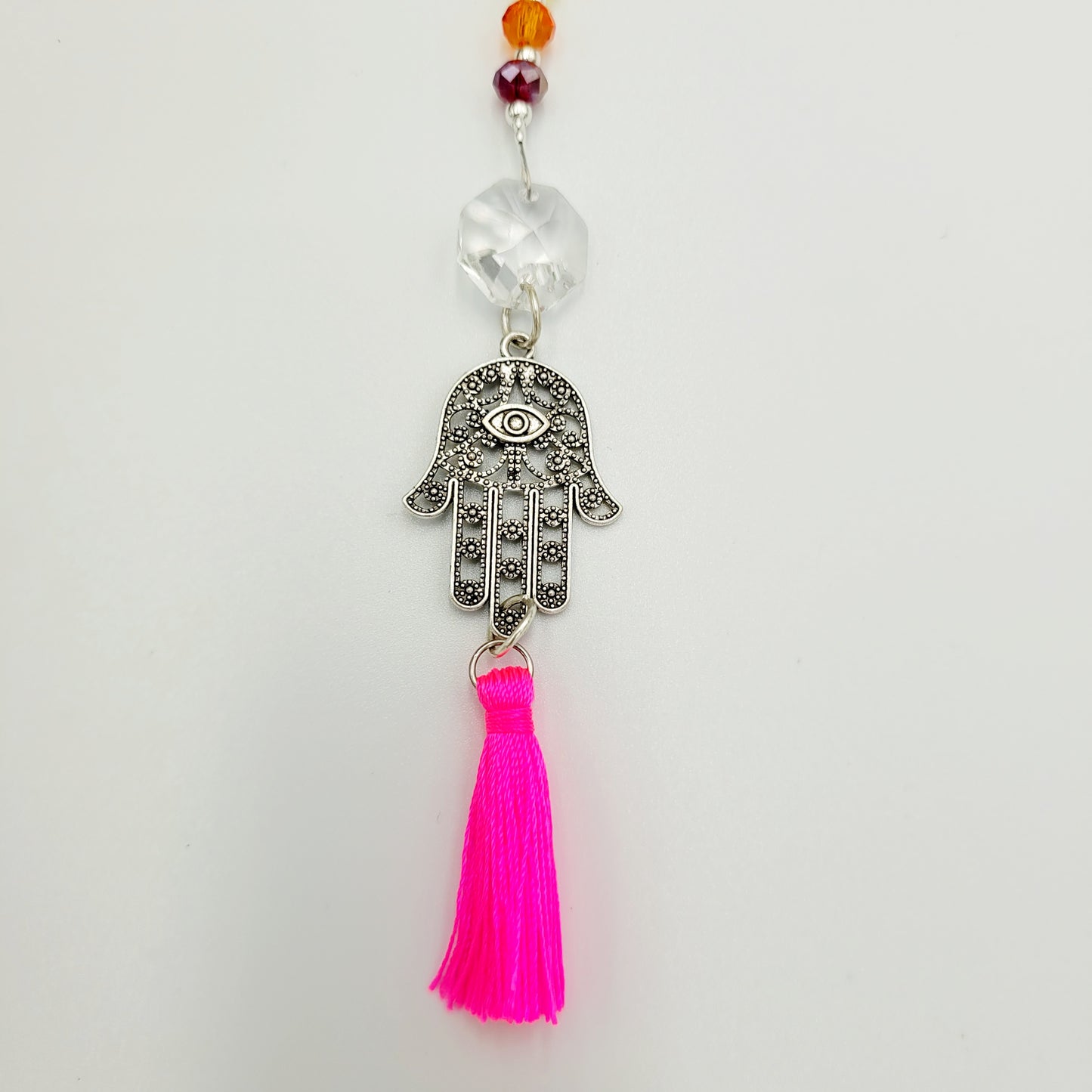 Small Hamsa Chakra Balance Crystal Charm Suncatcher