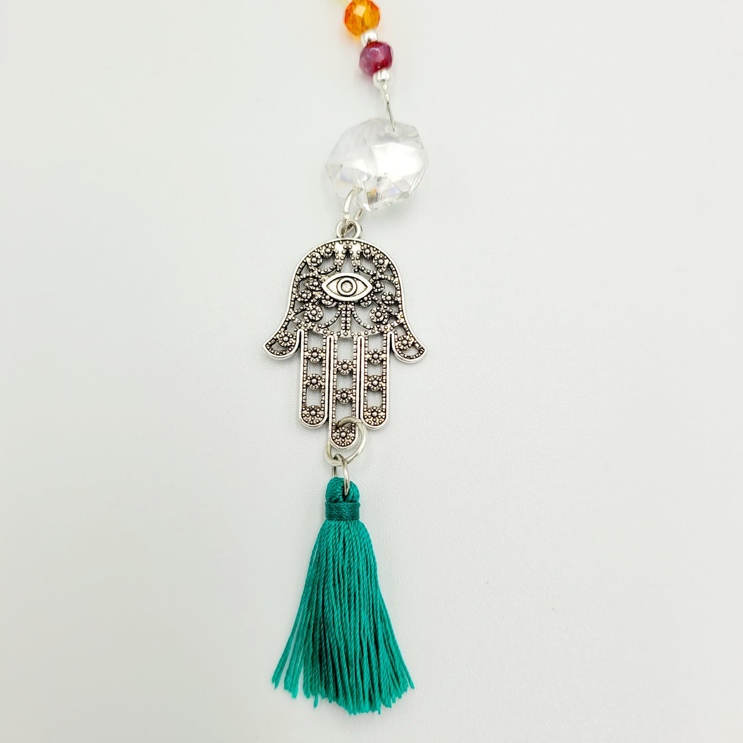 Small Hamsa Chakra Balance Crystal Charm Suncatcher