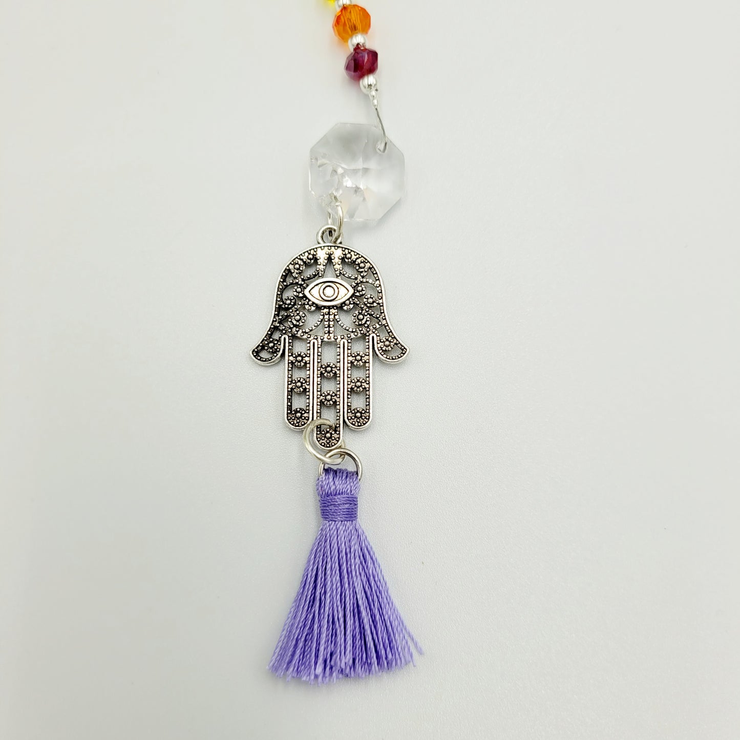 Small Hamsa Chakra Balance Crystal Charm Suncatcher