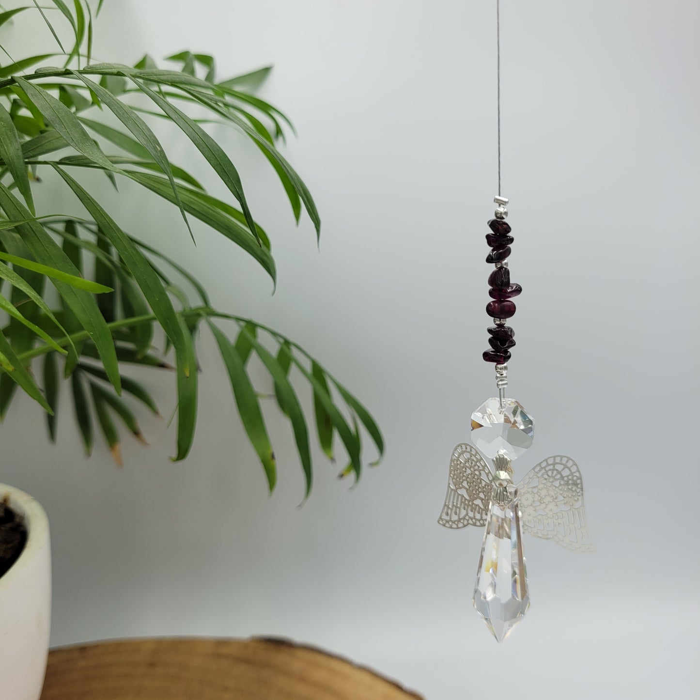 Angel Crystal Metal Wing Charm Suncatcher