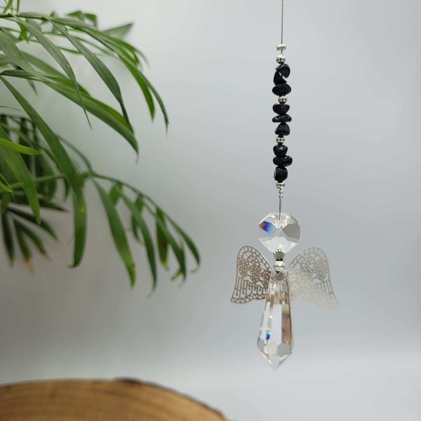 Angel Crystal Metal Wing Charm Suncatcher
