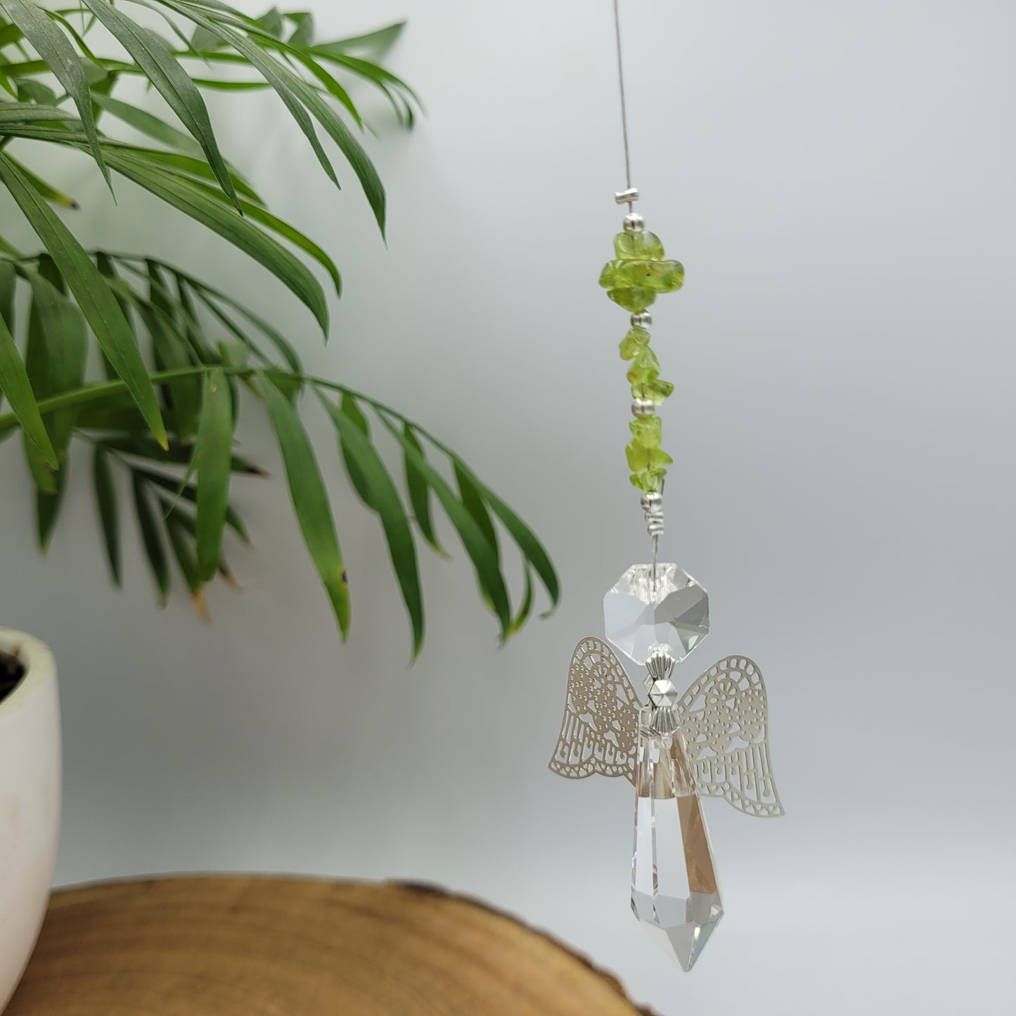 Angel Crystal Metal Wing Charm Suncatcher