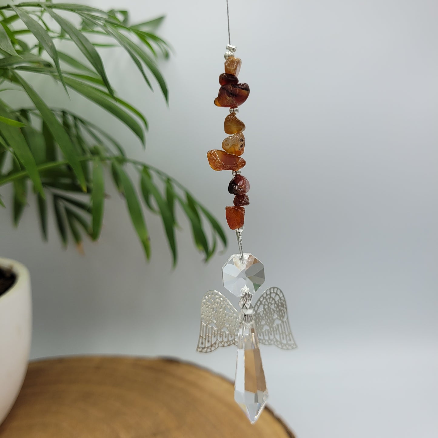 Angel Crystal Metal Wing Charm Suncatcher