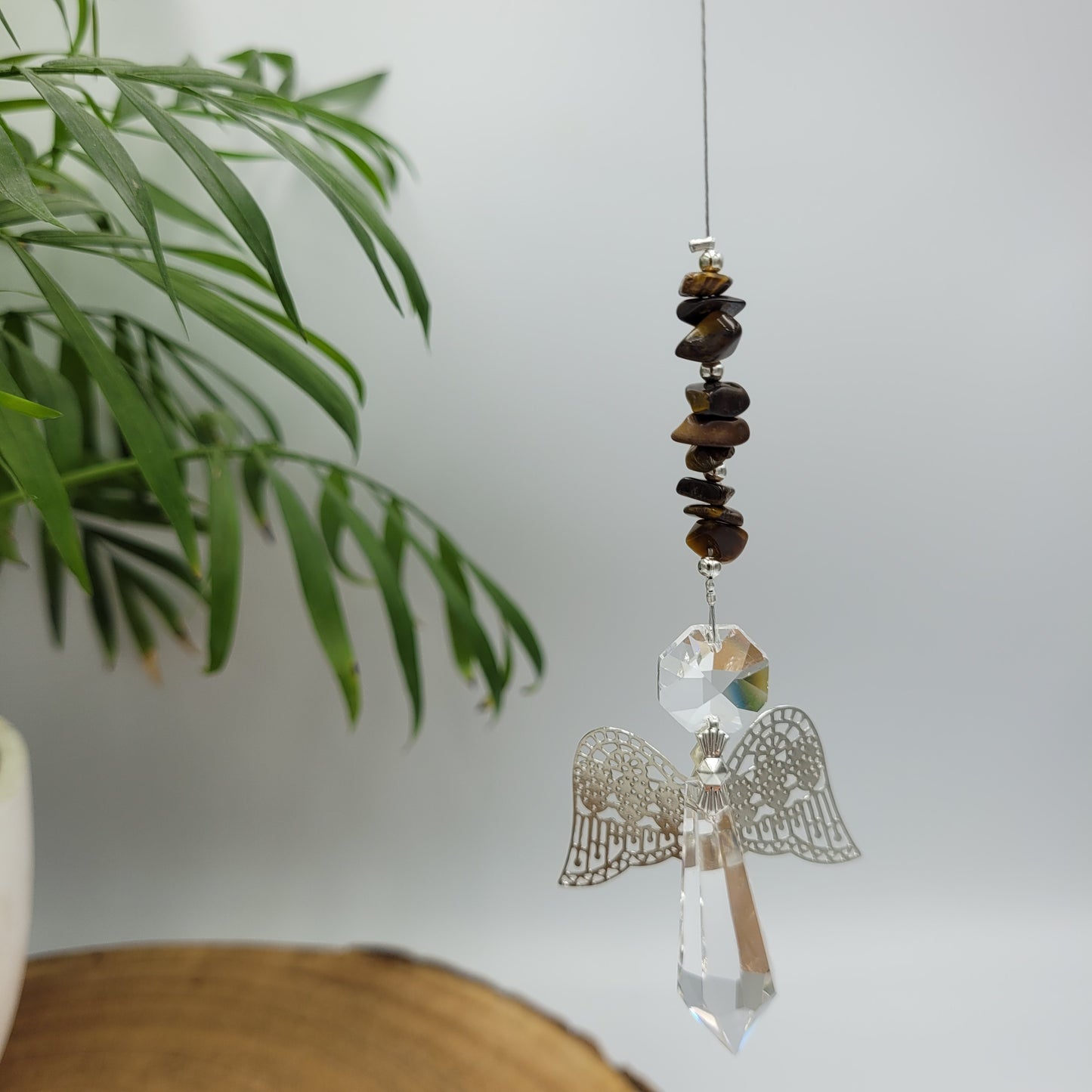 Angel Crystal Metal Wing Charm Suncatcher
