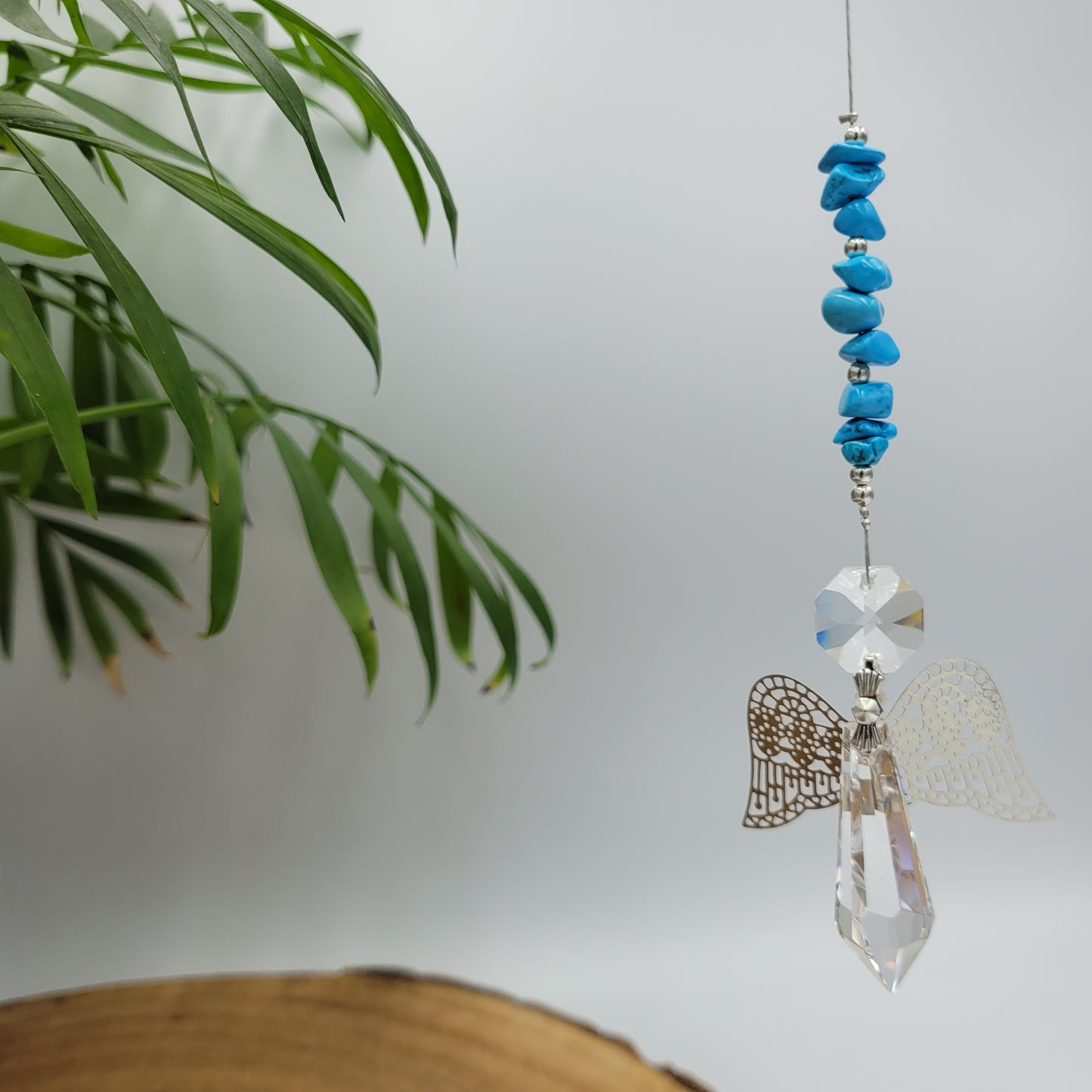 Angel Crystal Metal Wing Charm Suncatcher