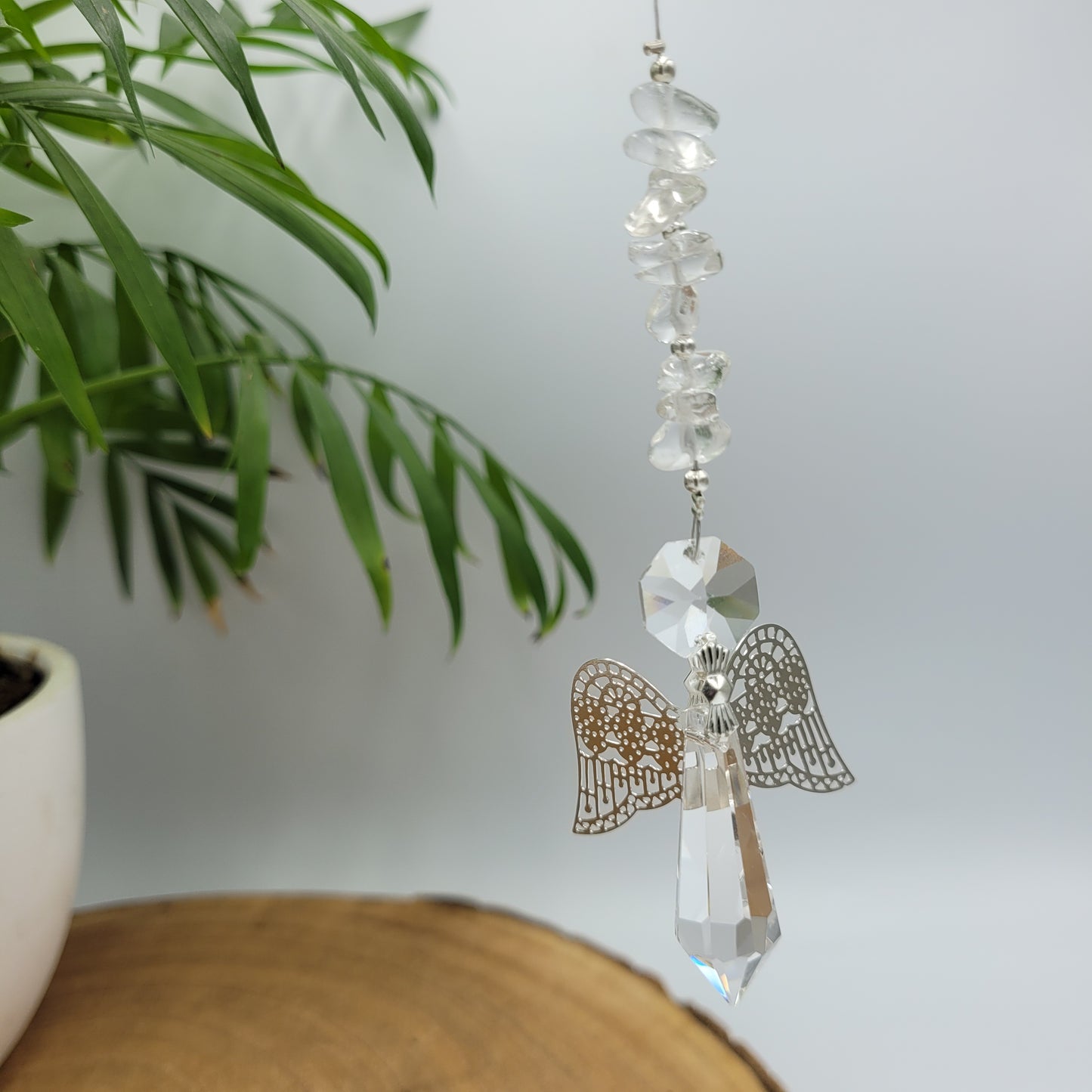 Angel Crystal Metal Wing Charm Suncatcher