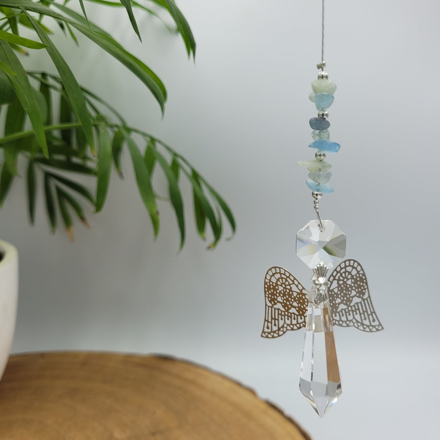 Angel Crystal Metal Wing Charm Suncatcher