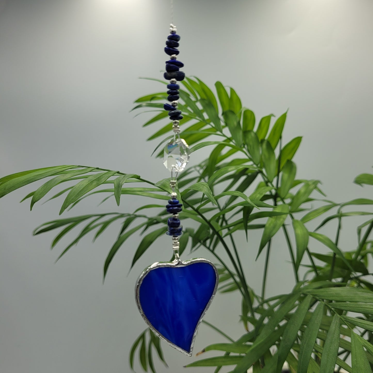 Hanging Heart stained glass Crystal Stone