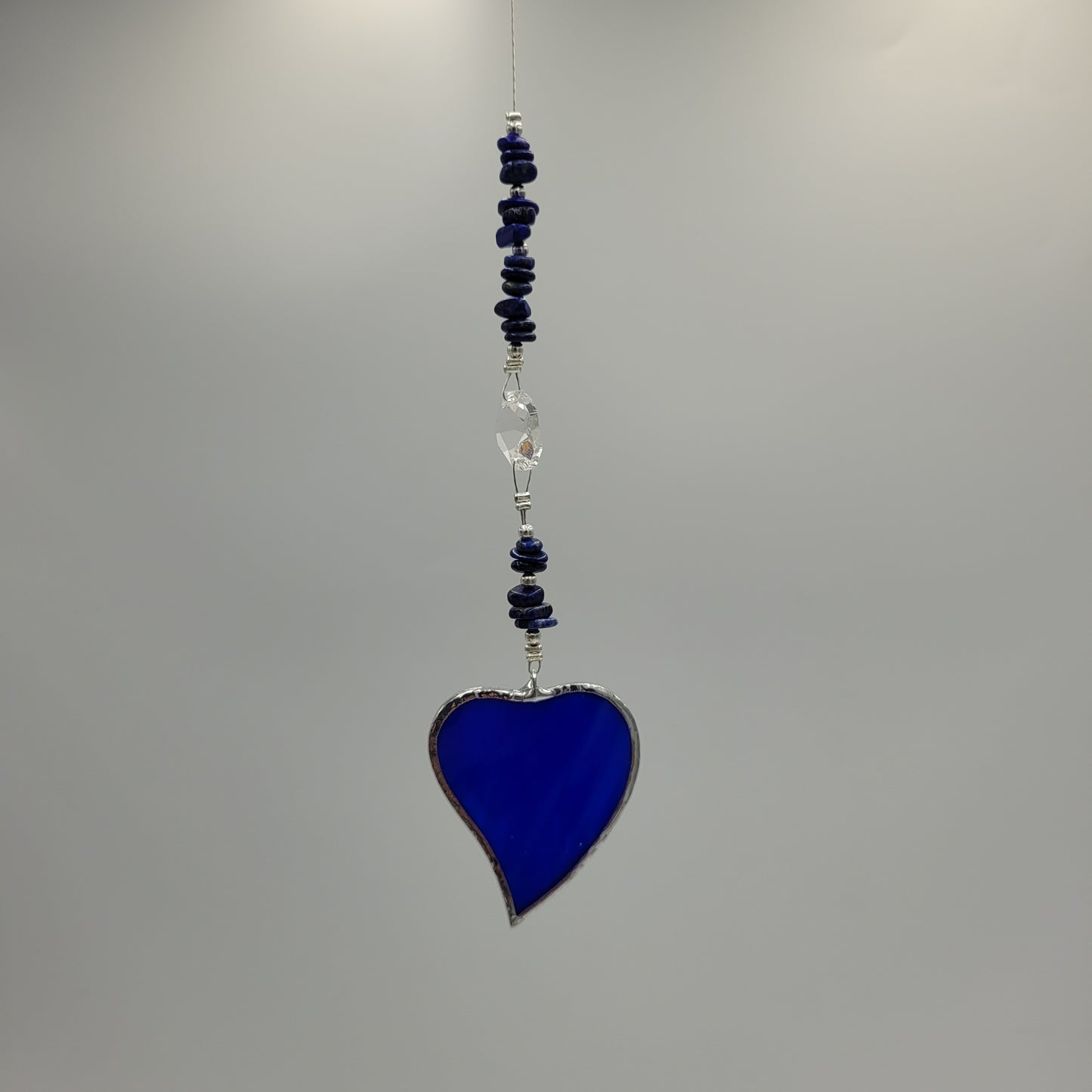 Hanging Heart stained glass Crystal Stone