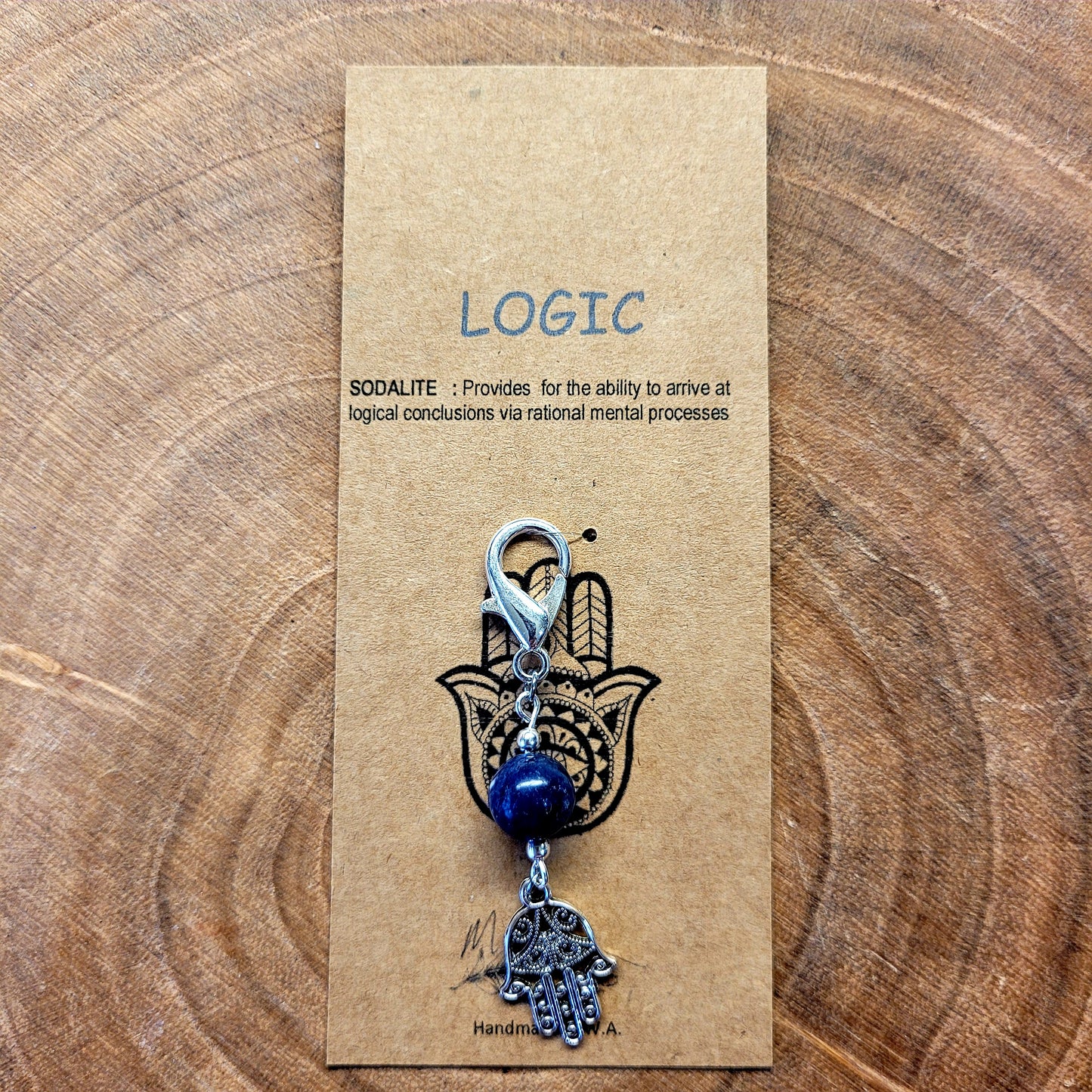 Hamsa Symbol Crystal Charm Clips
