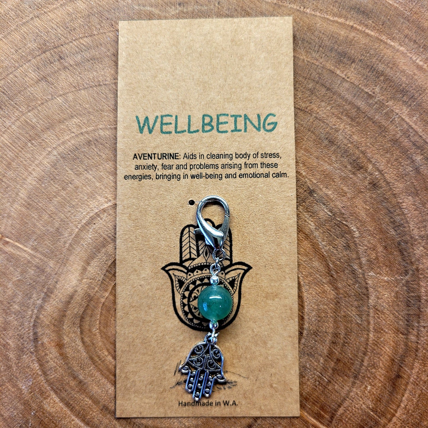 Hamsa Symbol Crystal Charm Clips