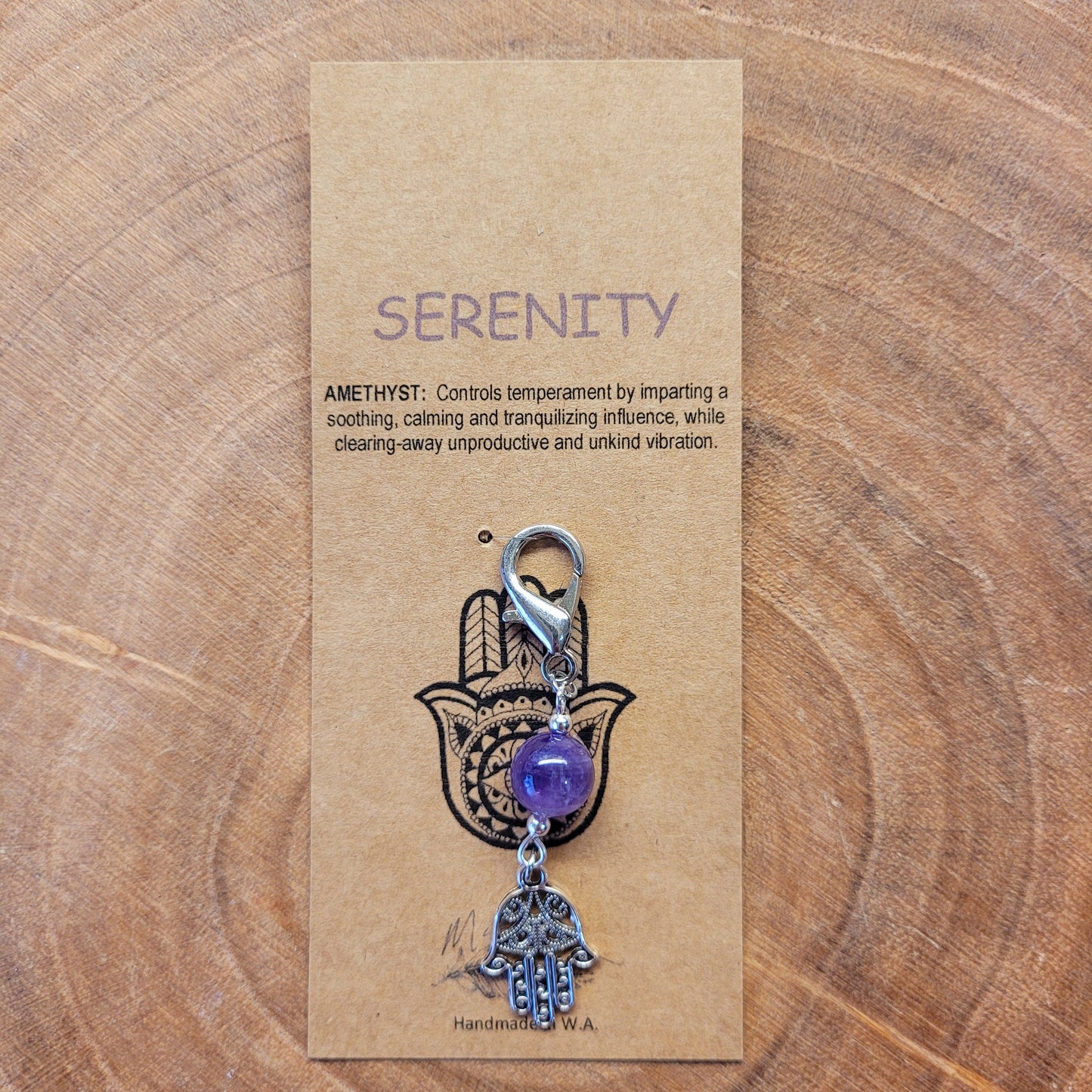 Hamsa Symbol Crystal Charm Clips