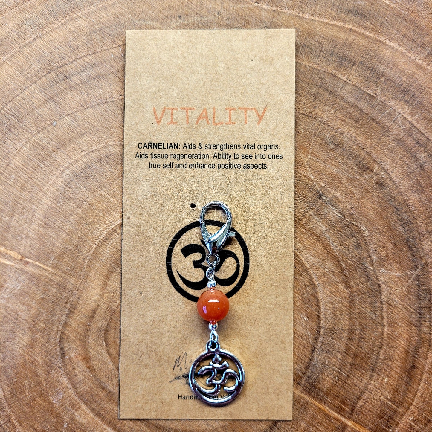 Om Symbol Crystal Charm Clips