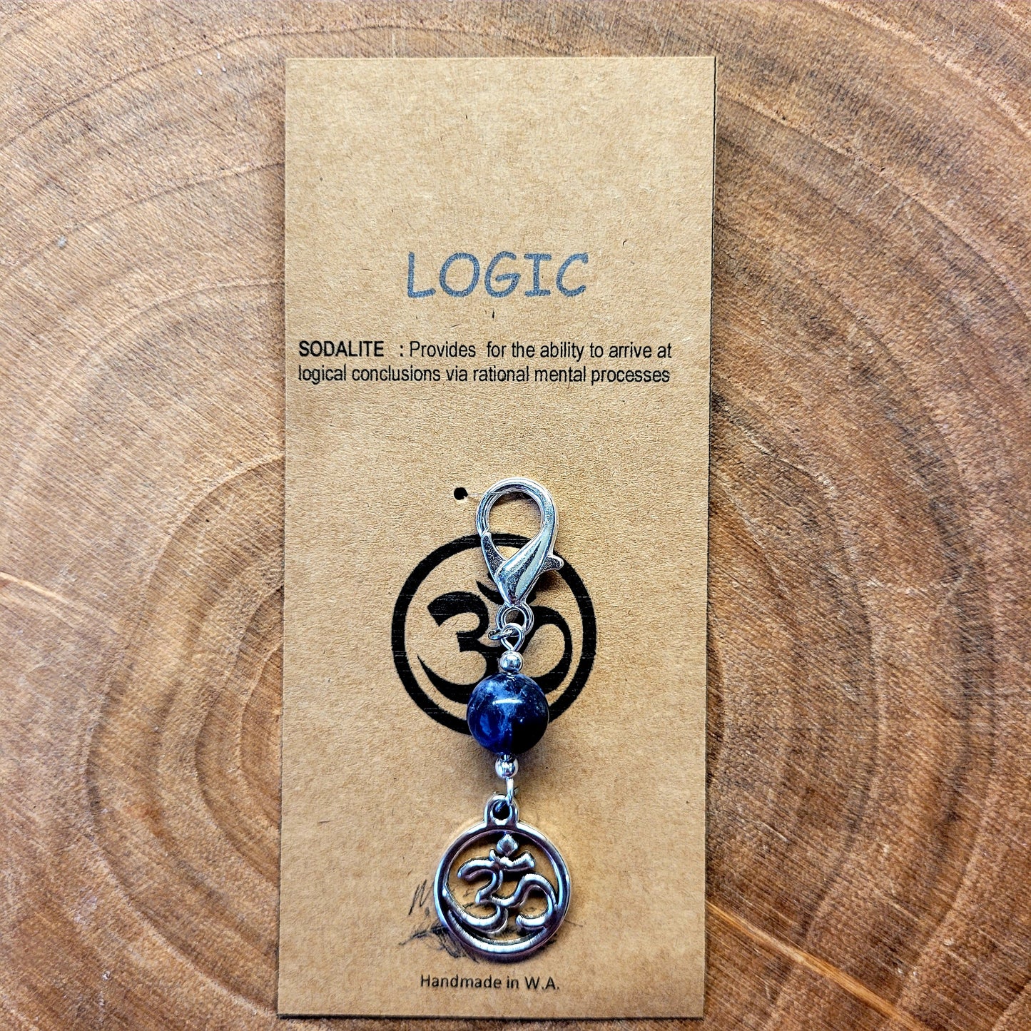 Om Symbol Crystal Charm Clips