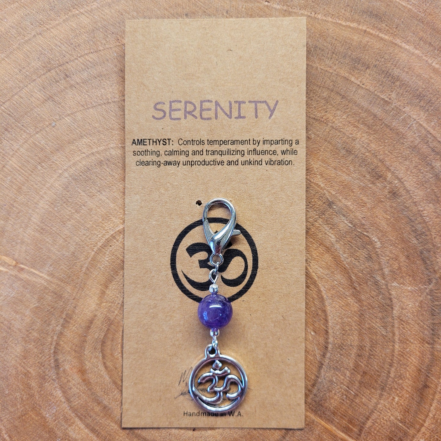 Om Symbol Crystal Charm Clips