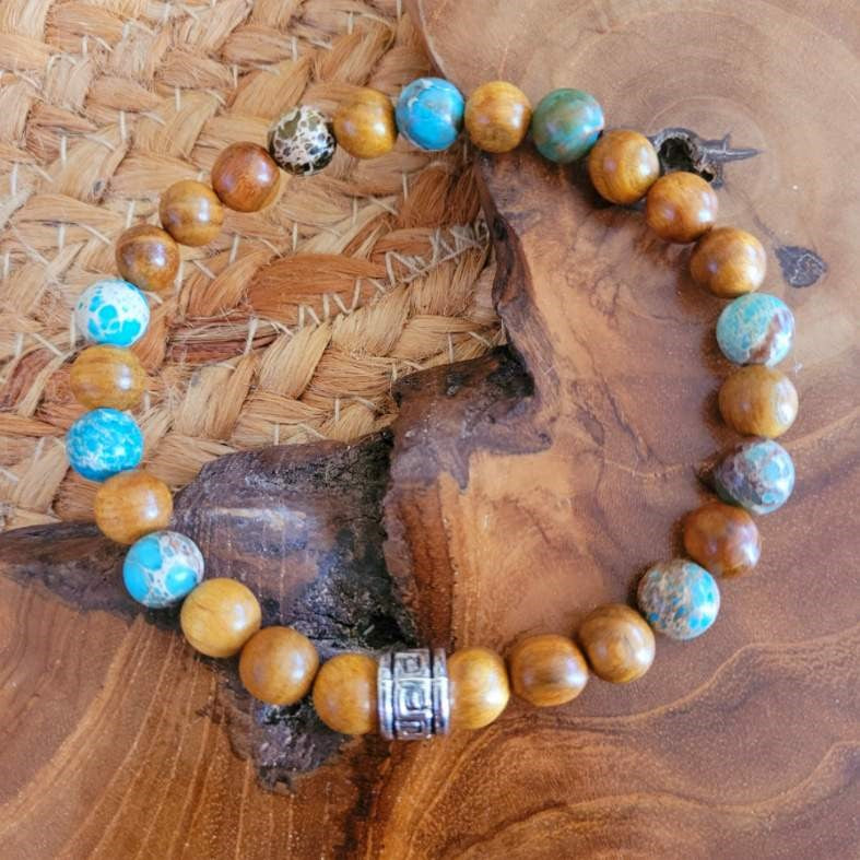 Men's Bracelets Wood & Sediment Jasper