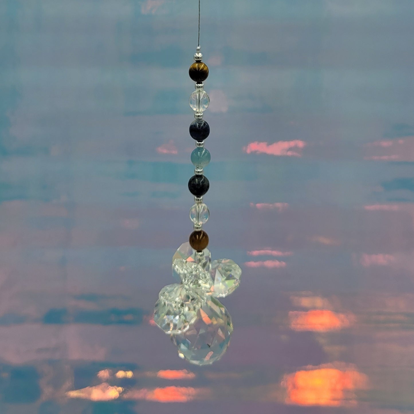 Clarity Chakra Crystal Suncatcher