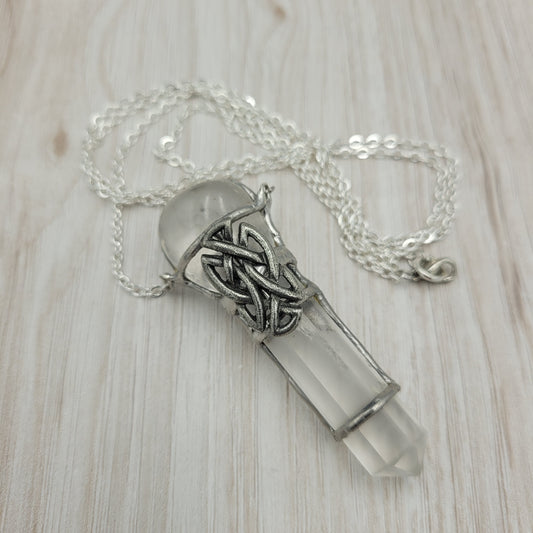 Celtic Crystal Wand Necklace