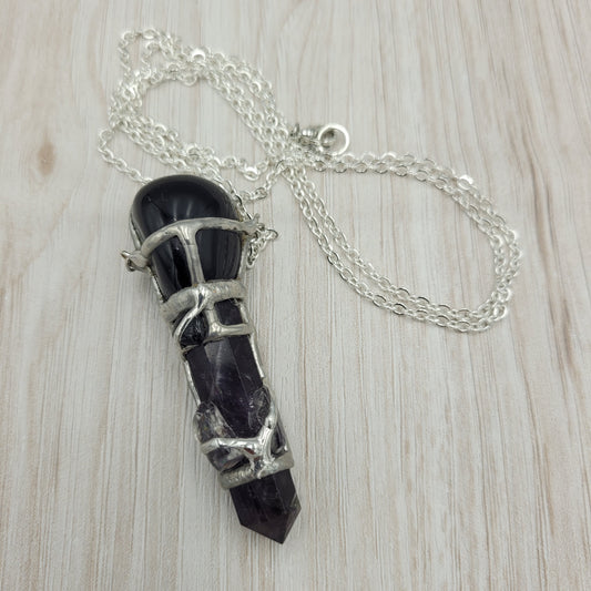 Protection Crystal Wand Necklace