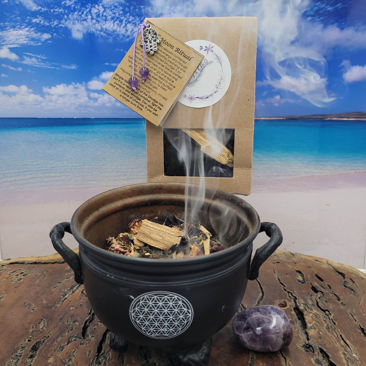 Smudge Bags Floral Full Moon Ritual
