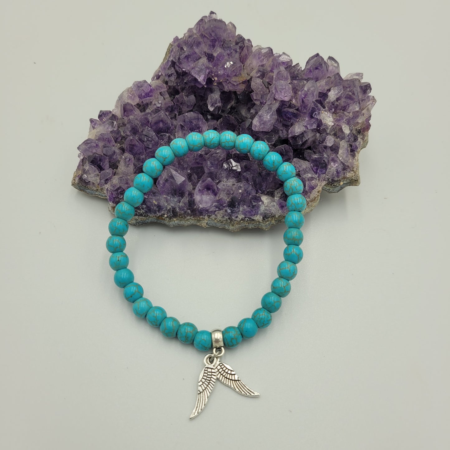 Bracelet Turquoise 6mm Wings