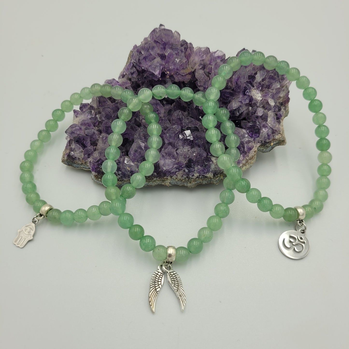 Bracelet Aventurine 6mm Wings