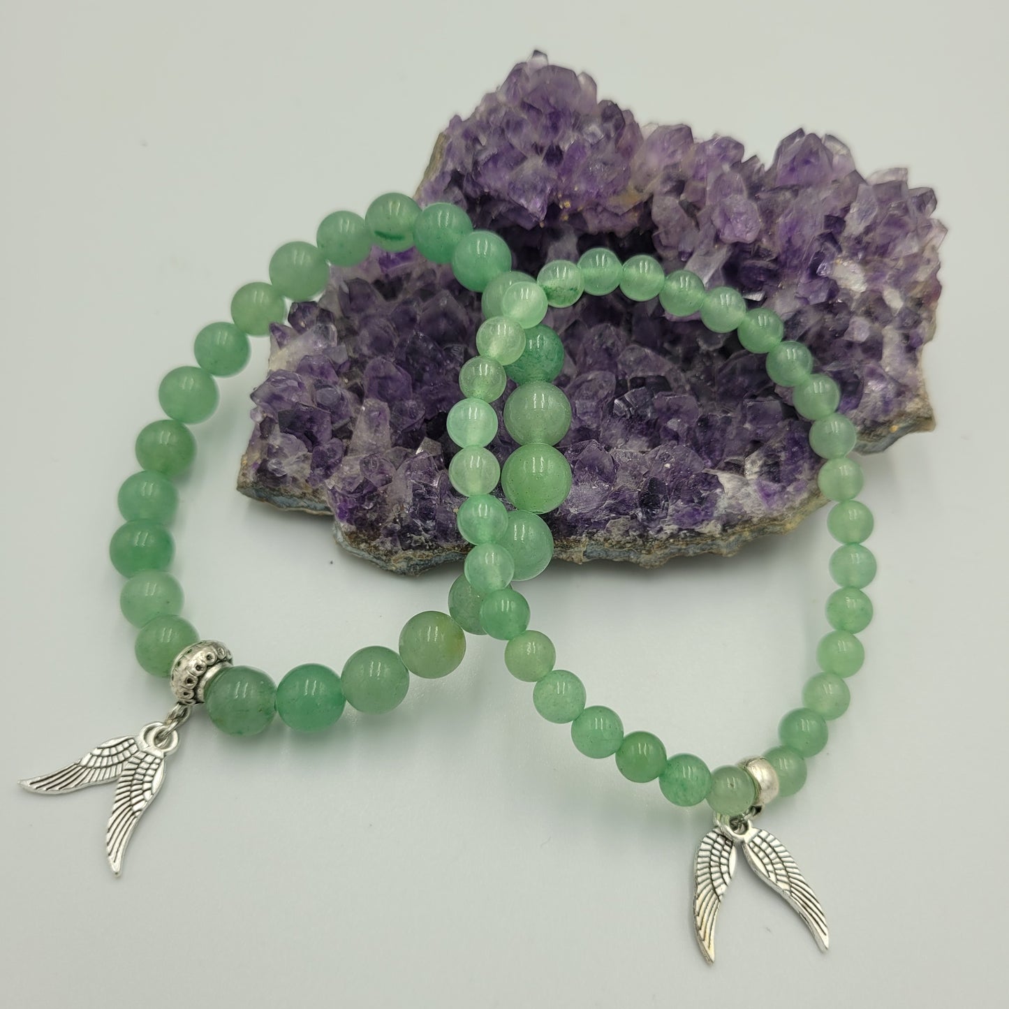 Bracelet Aventurine 6mm Wings