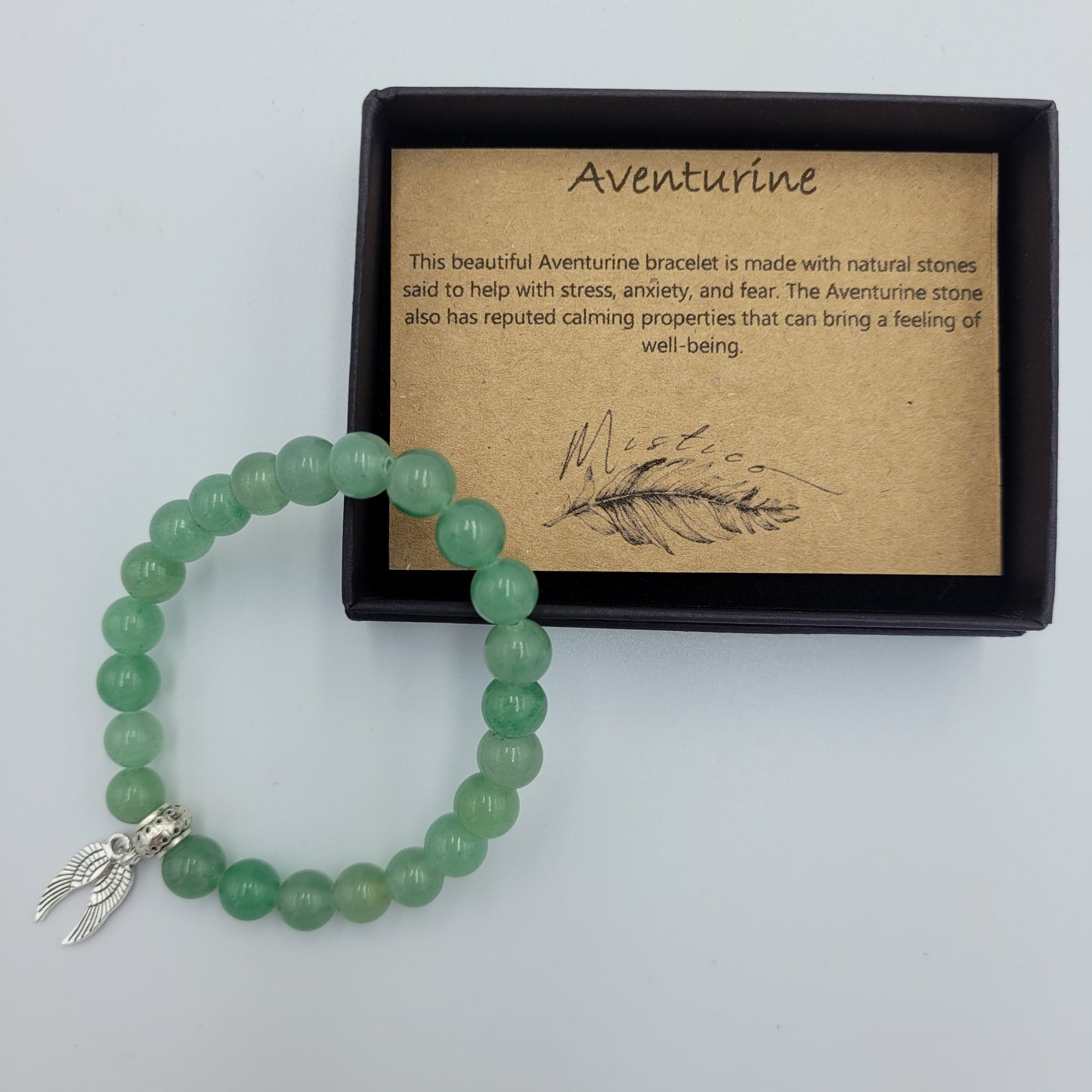 Bracelet Aventurine 8mm / Wings