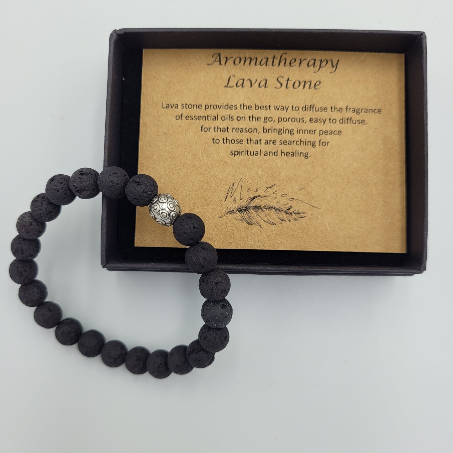 Bracelet Aromatherapy Lava 8mm stone