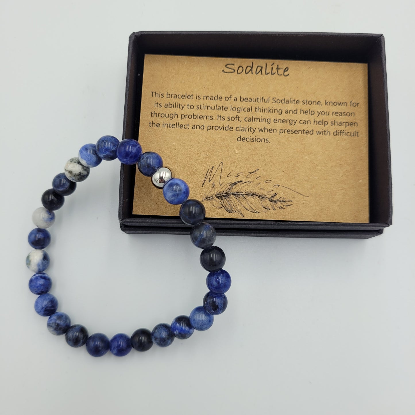 Men's Bracelet Sodalite 8mm stone